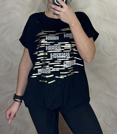 Футболка Levisha 25307 black - делук