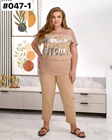 Футболка Bat 047-1 beige - делук