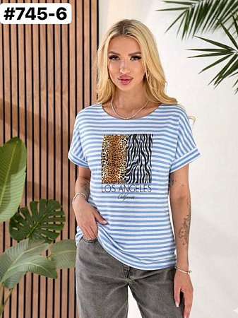 Футболка Bat 745-6 l.blue - делук