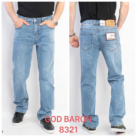 Джинсы God Baron 8321 l.blue - делук