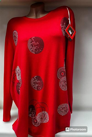 Свитер Elena&Vika 24049 red - делук