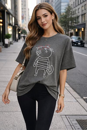 Футболка Major 7867 grey - делук