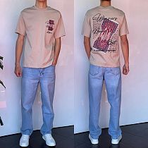 Футболка Three Black 2232 beige - делук