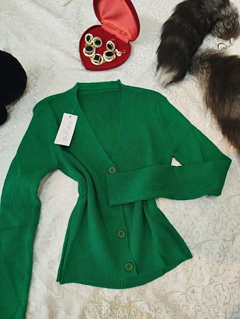 Кардиган Liza Brend 3135 d.green - делук