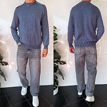 Свитер Three Black 2384 l.blue Свитер Three Black 2384 l.blue - делук