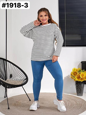 Свитер Bat 1918-3 white-black - делук