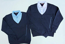 Свитер Meloria 3411 navy-l.blue - делук