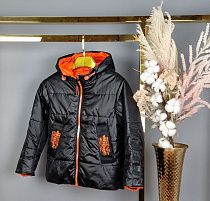 Куртка No Brand 9713 black-orange - делук