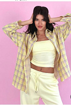 Рубашка Lora LR1239 yellow - делук