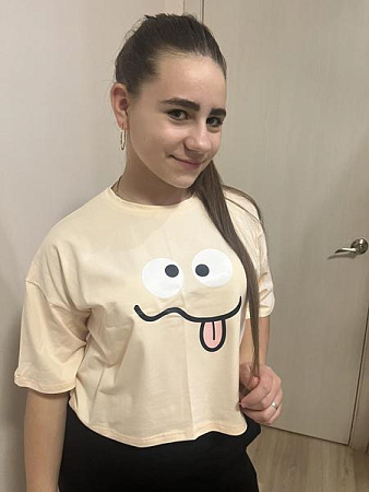 Футболка Moda School M490 beige - делук