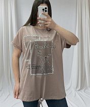 Футболка Elena&Vika 25314 beige Футболка Elena&Vika 25314 beige - делук
