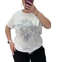 Футболка Elena&Vika 25039 white - делук