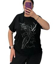 Футболка Levisha 25040 black - делук