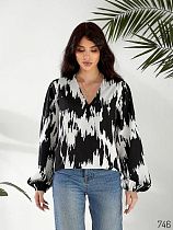 Блузка Loren 746 white-black - делук