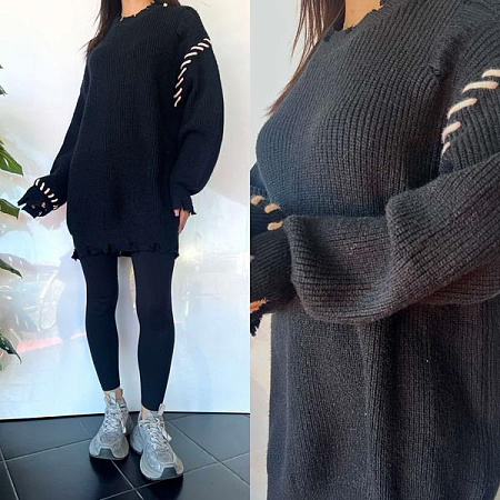 Свитер Three Black Women TB108 black - делук