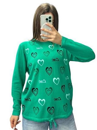 Свитер Elena&Vika 25219 green - делук