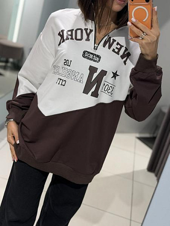 Свитер Comod 6635 white-brown - делук