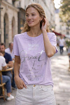 Футболка Elena&Vika 25033 lilac - делук