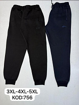 Штаны Спорт Cramp 756-1 black (3XL-5XL) - делук