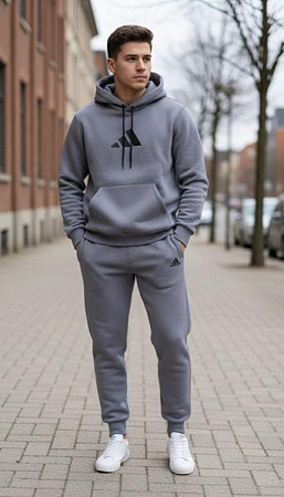 Костюм Спорт Delviago DL524 grey - делук