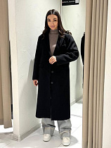 Пальто Three Black Women TB116 black - делук