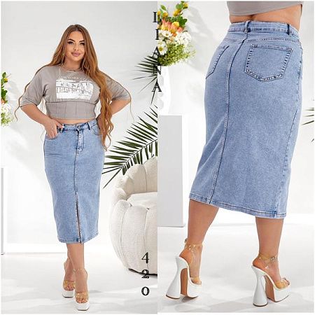 Юбка Liana Denim 420 l.blue - делук