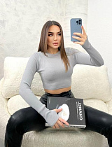 Свитер Liza Brend 1101 grey-orange - делук