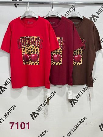 Футболка Met&March 7101 brown - делук