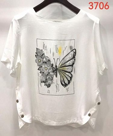 Футболка Lida 3706 white - делук