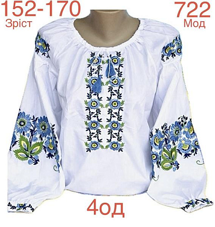 Вышиванка Надийка ND857-722 white - делук