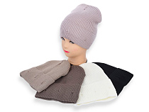 Шапка Angelica SW042-1 рвана на флісі mix - делук