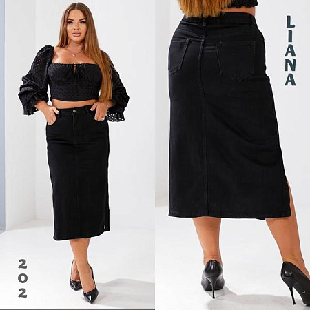 Юбка Liana Denim 202 black - делук