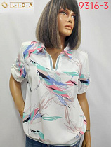 Футболка Lida 9316-3 white - делук