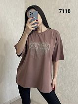 Футболка Fsn 7118 brown - делук