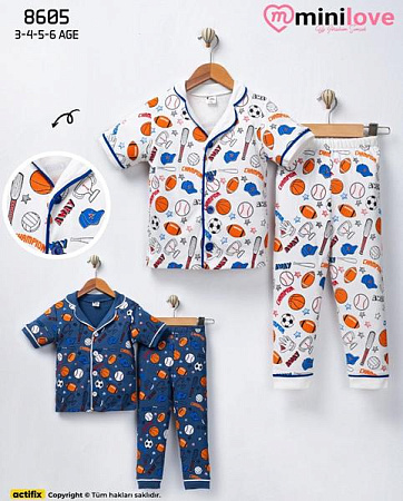 Пижама Meloria 8605 blue - делук