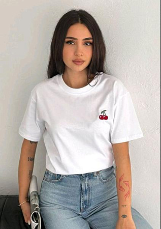 Футболка Lora LR1147 white - делук