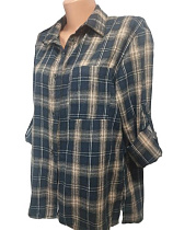 Рубашка Bishoff 584 black-beige (XL-3XL) - делук