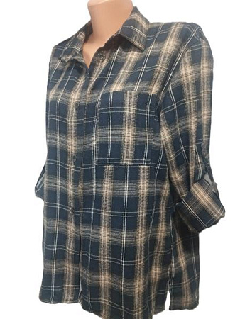 Рубашка Bishoff 584 black-beige (XL-3XL) - делук