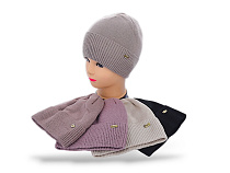 Шапка Angelica YNW001-6 на флісі mix - делук