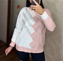 Свитер Shipi 24044 pink-white - делук