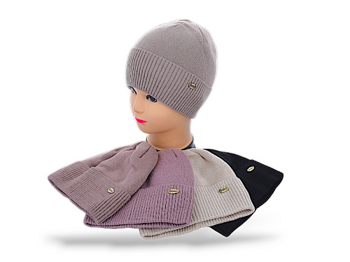 Шапка Angelica YNW001-6 на флісі mix - делук