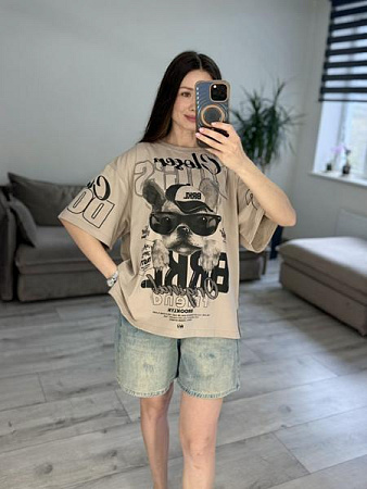 Футболка S.Style 55-5 beige - делук