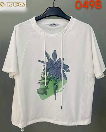 Футболка Lida 0498 white - делук