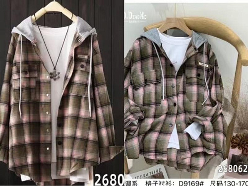 Рубашка Marimaks D9169 brown-pink - делук