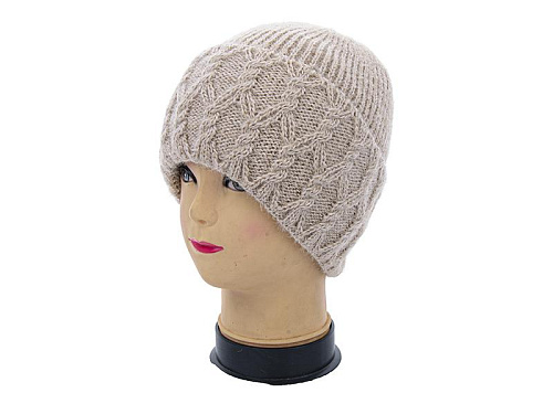 Шапка Angelica ABC002-5 на флісі beige - делук