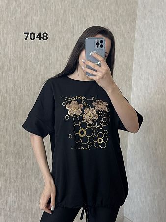 Футболка Fsn 7048 black - делук