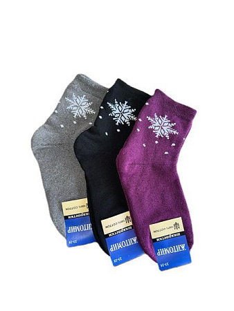 Носки Alia Снежинка mix махра - делук