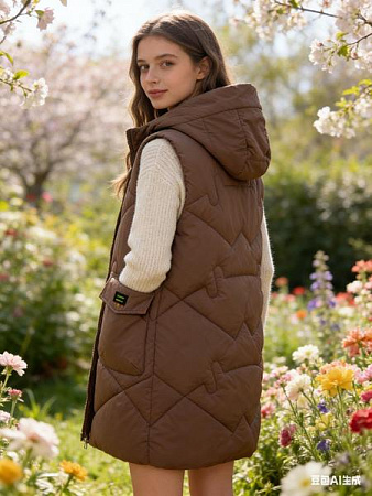 Жилетка Jacket M816 brown - делук