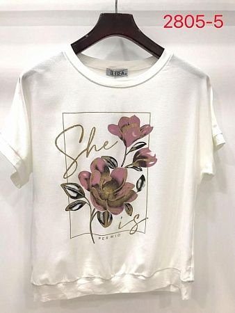 Футболка Lida 2805-5 white - делук
