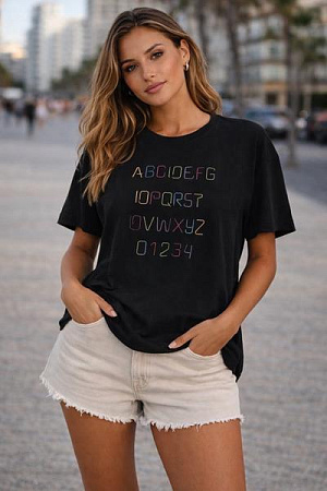 Футболка Style Nadezhda 8801 black - делук